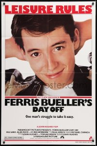 8t296 FERRIS BUELLER'S DAY OFF 1sh 1986 c/u of Matthew Broderick in John Hughes teen classic!