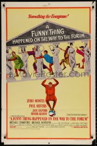 8t334 FUNNY THING HAPPENED ON THE WAY TO THE FORUM style A 1sh 1966 wacky image of Zero Mostel!