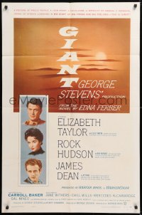 8t347 GIANT 1sh 1956 James Dean, Elizabeth Taylor, Hudson, George Stevens classic!