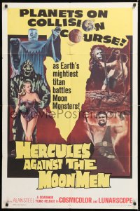 8t402 HERCULES AGAINST THE MOON MEN 1sh 1965 Earth's mightiest man Sergio Ciani vs monsters!