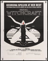 8t406 HIGH PRIESTESS OF SEXUAL WITCHCRAFT 29x38 1sh 1973 Georgina Spelvin, sexy art of woman w/candle!
