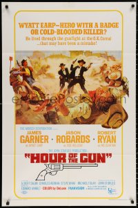 8t421 HOUR OF THE GUN 1sh 1967 James Garner as Wyatt Earp, John Sturges, was he a hero or killer?