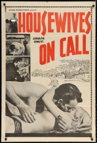 8t424 HOUSEWIVES ON CALL 1sh 1967 images of suburban sex & violence!