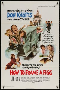 8t425 HOW TO FRAME A FIGG 1sh 1971 Joe Flynn, wacky comedy images of Don Knotts!