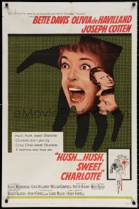 8t432 HUSH...HUSH, SWEET CHARLOTTE 1sh 1965 Bette Davis, Olivia de Havilland, Robert Aldrich!