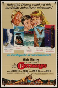 8t446 IN SEARCH OF THE CASTAWAYS 1sh 1962 Jules Verne, Hayley Mills in an avalanche of adventure!