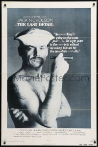 8t501 LAST DETAIL 1sh 1973 foul-mouthed sailor Jack Nicholson w/cigar!