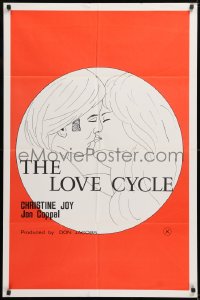 8t528 LOVE CYCLE 1sh 1977 Christine Joy, Jon Coppal, sexy art of couple!