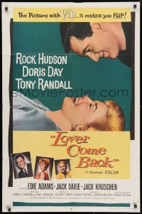 8t531 LOVER COME BACK 1sh 1961 Rock Hudson, Doris Day, Tony Randall, Edie Adams