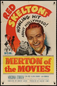 8t577 MERTON OF THE MOVIES 1sh 1947 Red Skelton's howling hit about Hollywood!