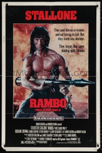 8t725 RAMBO FIRST BLOOD PART II 1sh 1985 no law, no war can stop Sylvester Stallone!