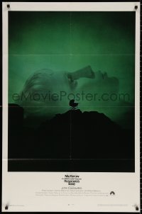 8t762 ROSEMARY'S BABY 1sh 1968 Roman Polanski, Mia Farrow, creepy baby carriage horror image!