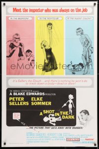 8t793 SHOT IN THE DARK 1sh 1964 Blake Edwards, Peter Sellers, sexy Elke Sommer, Pink Panther!