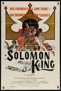 8t809 SOLOMON KING 1sh 1974 Black Agent Lucky King, gonna split this town down the middle!