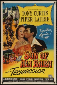 8t810 SON OF ALI BABA 1sh 1952 sensational stars Tony Curtis & sexy Piper Laurie together again!