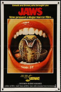 8t820 SSSSSSS 1sh R1970s great horror art of cobra snake in screaming mouth, Sssssnake!
