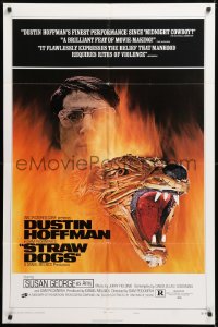 8t843 STRAW DOGS style D 1sh 1972 Peckinpah, Hoffman, you're only getting five minutes!