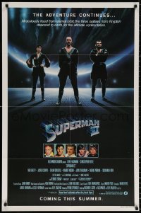 8t861 SUPERMAN II teaser 1sh 1981 Christopher Reeve, Terence Stamp, great image of villains!