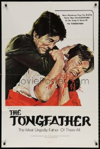 8t914 TONGFATHER 1sh 1974 cool title & art, gorier than The Godfather, Kung-Fu Terror!