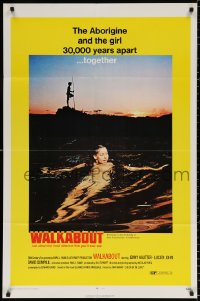 8t953 WALKABOUT 1sh 1971 sexy naked swimming Jenny Agutter, Nicolas Roeg Australian classic!