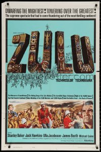 8t999 ZULU 1sh 1964 Stanley Baker & Michael Caine English classic, dwarfing the mightiest!