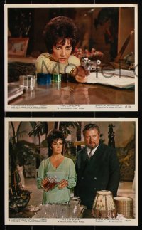 8w162 COMEDIANS 3 color 8x10 stills 1967 great images of Richard Burton, Elizabeth Taylor, Alec Guinness!