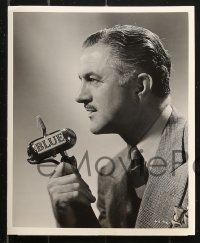 8w873 GARY BRECKNER 4 8x10 stills 1940s images of the narrator/announcer with mic, two by Bachrach!