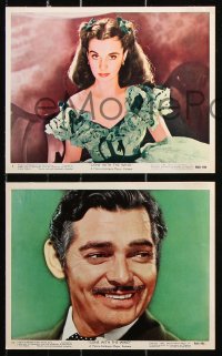 8w119 GONE WITH THE WIND 6 color 8x10 stills R1968 Clark Gable, Vivien Leigh, top cast!