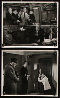 8w877 GREEN SCARF 4 English from 7.25x9.25 to 8x10 stills 1955 Redgrave defends accused man!
