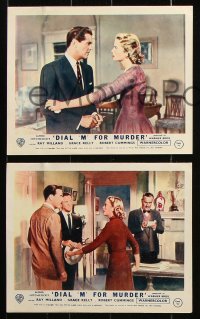 8w140 DIAL M FOR MURDER 5 color English FOH LCs 1954 Alfred Hitchcock, Ray Milland, Kelly, Cummings!