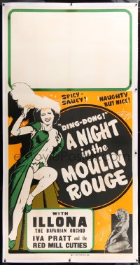 8x010 NIGHT IN THE MOULIN ROUGE linen 3sh 1951 Ilona the Bavarian Orchid is naughty but nice, rare!