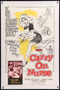 8x053 CARRY ON NURSE linen 1sh 1960 English hospital sex, the screen's fastest funniest farce!