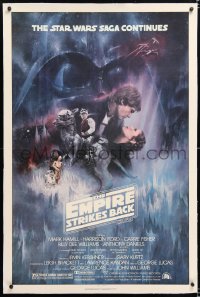 8x082 EMPIRE STRIKES BACK linen NSS style 1sh 1980 classic Gone With The Wind style art by Roger Kastel!