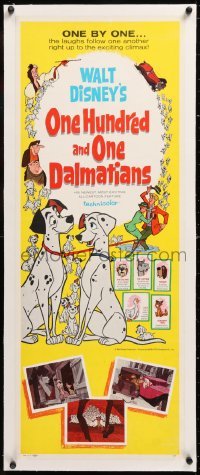 8x016 ONE HUNDRED & ONE DALMATIANS linen insert 1961 most classic Walt Disney canine family cartoon!