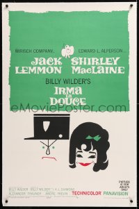 8x117 IRMA LA DOUCE linen style B 1sh 1963 Billy Wilder, art of Shirley MacLaine & Jack Lemmon!