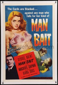 8x133 MAN BAIT linen 1sh 1952 best image of sexiest bad girl Diana Dors in her underwear!