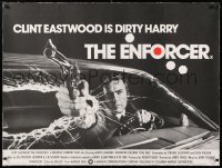 8y154 ENFORCER linen British quad 1977 Clint Eastwood as Dirty Harry with gun through windshield!