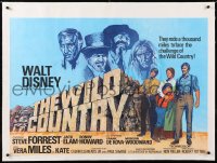 8y158 WILD COUNTRY linen British quad 1971 Disney, Vera Miles, Ron Howard & Clint Howard, rare!