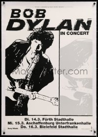 8y064 BOB DYLAN linen 24x33 German music concert poster 1995 for his Never Ending Tour, cool art!