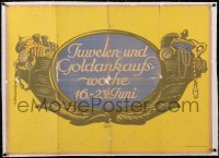 8y033 JUWELEN UND GOLDANKAUFS WOCHE linen 28x38 German WWI poster 1910s Gipkens art of Jewels & Gold