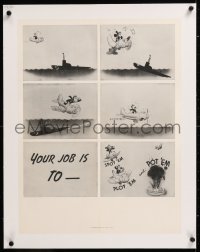 8y038 YOUR JOB IS TO linen 18x24 WWII war poster 1942 spot 'em, plot 'em, and pot 'em, ultra rare!