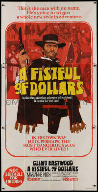 8z095 FISTFUL OF DOLLARS Aust 3sh 1967 Clint Eastwood is the most dangerous man who ever lived!