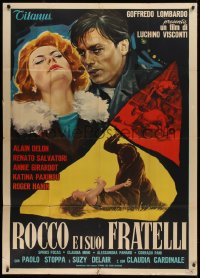 8z088 ROCCO & HIS BROTHERS Italian 1p 1960 Luchino Visconti's Rocco e I Suoi Fratelli, great art!