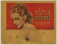 8z178 JEZEBEL TC 1938 William Wyler, super close image of southern belle Bette Davis, rare!