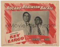 8z214 KEY LARGO LC #5 1948 2-shot of Humphrey Bogart & Edward G. Robinson, John Huston film noir!