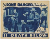 8z218 LONE RANGER RIDES AGAIN chapter 11 LC 1939 masked hero Robert Livingston, Death Below, rare!