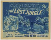 8z219 LOST JUNGLE chap 4 LC 1934 Clyde Beatty, World's Greatest Animal Trainer, Pit of Crocodiles!