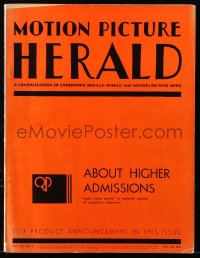 8z054 MOTION PICTURE HERALD exhibitor magazine July 22, 1933 includes Fox 1933 campaign book update!
