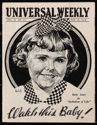 8z069 UNIVERSAL WEEKLY exhibitor magazine November 10, 1934 Oswald cartoon, Tailspin Tommy, rare!