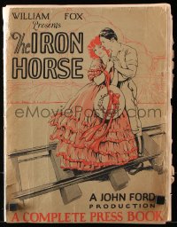 8z128 IRON HORSE pressbook 1924 George O'Brien in John Ford's transcontinental railroad epic, rare!